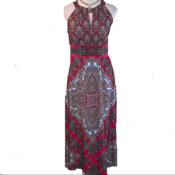 London Times Dresses & Skirts - London Times Red Kaleidoscope Maxi Dress
